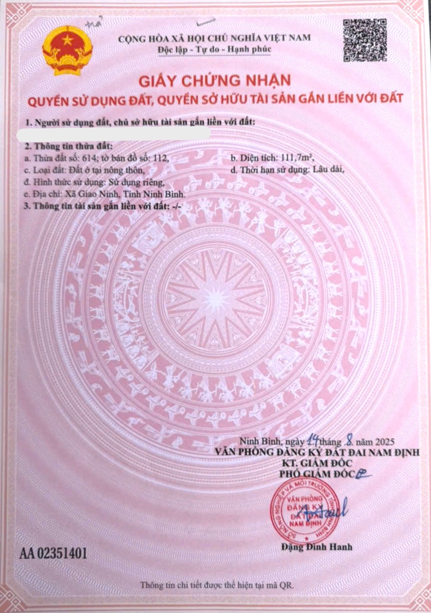 MỞ BÁN KHU 10 LÔ THỊ TRẤN BIỂN QUẤT LÂM